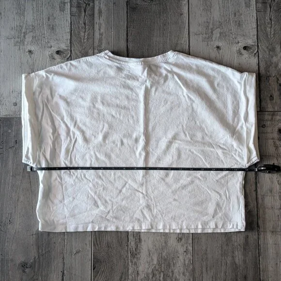 5๏ธโฃ Zara, Cropped Muscle Tee, White, Sz 9 - 10 - Picture 6 of 7